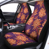 Tangerine Floral Bohemian Pattern Print Universal Fit Car Seat Covers 102422