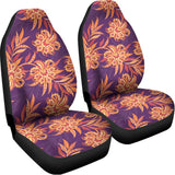 Tangerine Floral Bohemian Pattern Print Universal Fit Car Seat Covers 102422