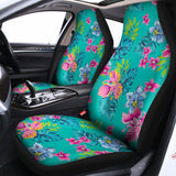 Teal Aloha Tropical Pattern Print Universal Fit Car Seat Covers 102422