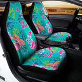 Teal Aloha Tropical Pattern Print Universal Fit Car Seat Covers 102422