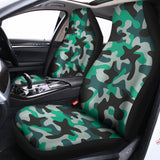 Teal And Black Camouflage Print Universal Fit Car Seat Covers 102422