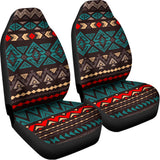 Teal And Brown Aztec Pattern Print Universal Fit Car Seat Covers 102422
