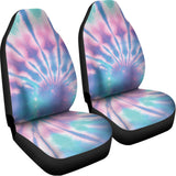 Teal And Pink Tie Dye Print Universal Fit Car Seat Covers 102422