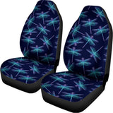 Teal And Purple Dragonfly Pattern Print Universal Fit Car Seat Covers 102422