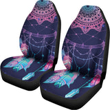 Teal And Purple Dream Catcher Print Universal Fit Car Seat Covers 102422
