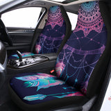 Teal And Purple Dream Catcher Print Universal Fit Car Seat Covers 102422