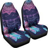 Teal And Purple Dream Catcher Print Universal Fit Car Seat Covers 102422