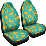 Teal Banana Pattern Print Universal Fit Car Seat Covers 102422