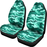 Teal Camouflage Print Universal Fit Car Seat Covers 102422