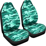 Teal Camouflage Print Universal Fit Car Seat Covers 102422