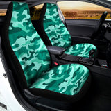 Teal Camouflage Print Universal Fit Car Seat Covers 102422