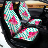 Teal Chevron Watermelon Pattern Print Universal Fit Car Seat Covers 102422