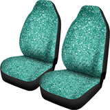 Teal (NOT Real) Glitter Print Universal Fit Car Seat Covers 102422