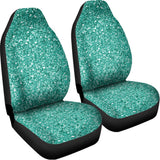 Teal (NOT Real) Glitter Print Universal Fit Car Seat Covers 102422