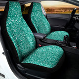 Teal (NOT Real) Glitter Print Universal Fit Car Seat Covers 102422