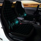 Teal Heartbeat Print Universal Fit Car Seat Covers 102422
