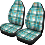 Teal Madras Pattern Print Universal Fit Car Seat Covers 102422