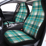 Teal Madras Pattern Print Universal Fit Car Seat Covers 102422
