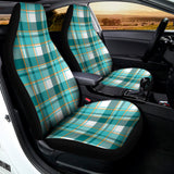Teal Madras Pattern Print Universal Fit Car Seat Covers 102422