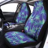 Teal Palm Tree Pattern Print Universal Fit Car Seat Covers 102422
