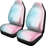 Teal Pink Liquid Marble Print Universal Fit Car Seat Covers 102422