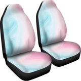 Teal Pink Liquid Marble Print Universal Fit Car Seat Covers 102422