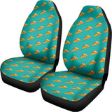 Teal Pizza Pattern Print Universal Fit Car Seat Covers 102422