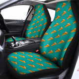 Teal Pizza Pattern Print Universal Fit Car Seat Covers 102422