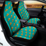 Teal Pizza Pattern Print Universal Fit Car Seat Covers 102422