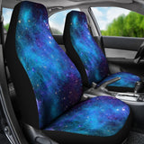 Teal Purple Stardust Galaxy Space Print Universal Fit Car Seat Covers 102422