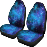 Teal Purple Stardust Galaxy Space Print Universal Fit Car Seat Covers 102422