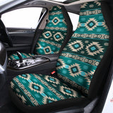 Teal Southwestern Navajo Pattern Print Universal Fit Car Seat Covers 102422