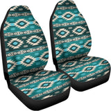 Teal Southwestern Navajo Pattern Print Universal Fit Car Seat Covers 102422