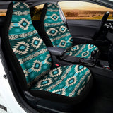 Teal Southwestern Navajo Pattern Print Universal Fit Car Seat Covers 102422