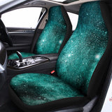 Teal Stardust Galaxy Space Print Universal Fit Car Seat Covers 102422