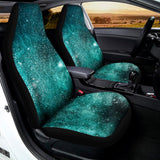 Teal Stardust Galaxy Space Print Universal Fit Car Seat Covers 102422