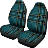 Teal Stewart Tartan Pattern Print Universal Fit Car Seat Covers 102422