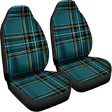 Teal Stewart Tartan Pattern Print Universal Fit Car Seat Covers 102422
