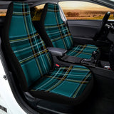 Teal Stewart Tartan Pattern Print Universal Fit Car Seat Covers 102422
