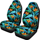 Teal Tropical Pattern Print Universal Fit Car Seat Covers 102422
