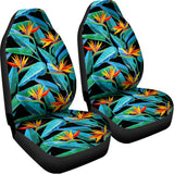 Teal Tropical Pattern Print Universal Fit Car Seat Covers 102422