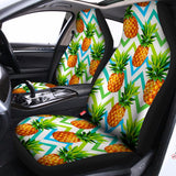 Teal Zig Zag Pineapple Pattern Print Universal Fit Car Seat Covers 102422