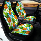Teal Zig Zag Pineapple Pattern Print Universal Fit Car Seat Covers 102422
