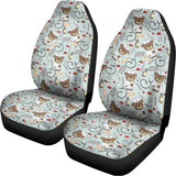 Teddy Bear Doctor Pattern Print Universal Fit Car Seat Covers 102422