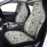 Teddy Bear Doctor Pattern Print Universal Fit Car Seat Covers 102422
