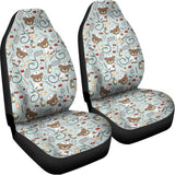 Teddy Bear Doctor Pattern Print Universal Fit Car Seat Covers 102422