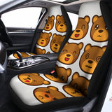 Teddy Bear Emoji Print Universal Fit Car Seat Covers 102422