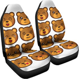 Teddy Bear Emoji Print Universal Fit Car Seat Covers 102422
