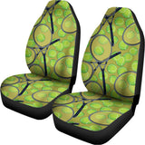 Tennis Ball And Racket Pattern Print Universal Fit Car Seat Covers 102422