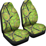 Tennis Ball And Racket Pattern Print Universal Fit Car Seat Covers 102422